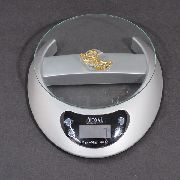 Vintage Napier Clip On Hoop Earrings Gold Tone Textured Screw Back MCM Classic - Picture 13 of 13